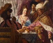 Jan lievens The Feast of Esther (mk33) oil painting